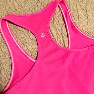 Neon Pink Lululemon Tank Top Size 8 Like New